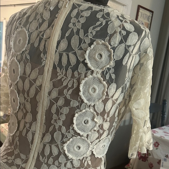 Byron Lars Cream and Black Midi Dress - Picture 4 of 10